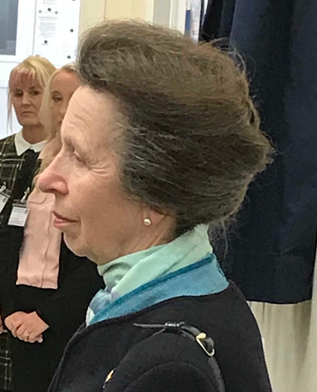 Her Royal Highness, the Princess Royal, Patron of Citizen's Advice Scotland, earlier today about to unveil a plaque to mark the opening of the new CAB premises in Alloa and the Golden Jubilee of the provision of this service in the town.